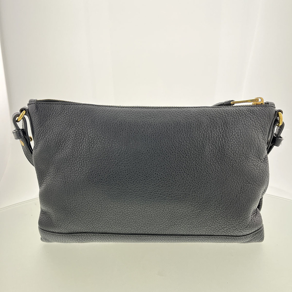 PRADA Vitello Phoenix Leather Shoulder Bag Black - Picture 3 of 6